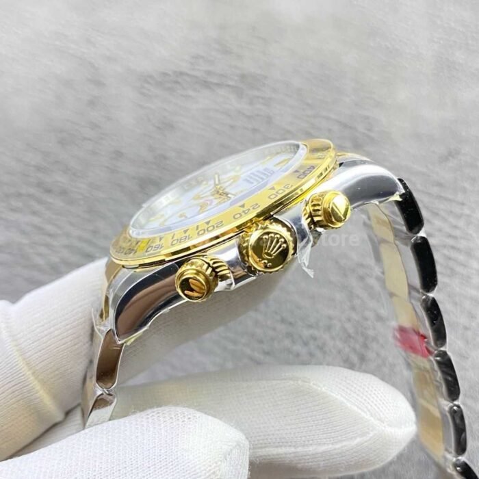 VS Factory Counterweight Rolex Daytona 126503-0001 Half Yellow Gold White Dial - Image 4