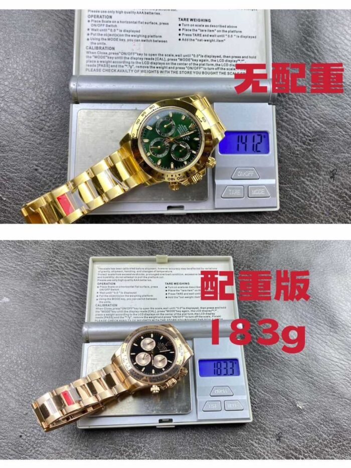 VS Factory Counterweight Rolex Daytona 126505-0001 Rose Gold Black Dial - Image 9