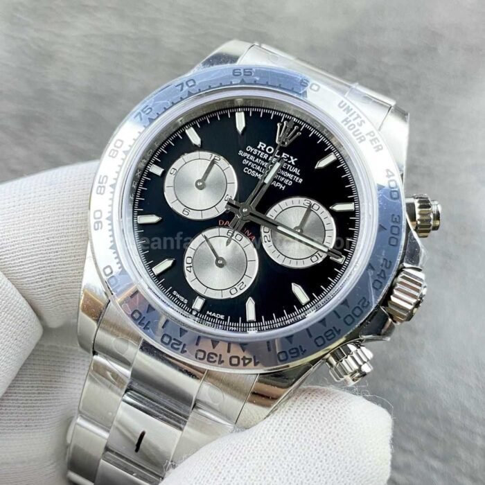 VS Factory Counterweight Rolex Daytona 126509-0001 White Gold Black Dial - Image 3