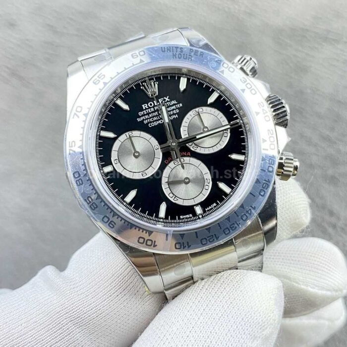VS Factory Counterweight Rolex Daytona 126509-0001 White Gold Black Dial - Image 2