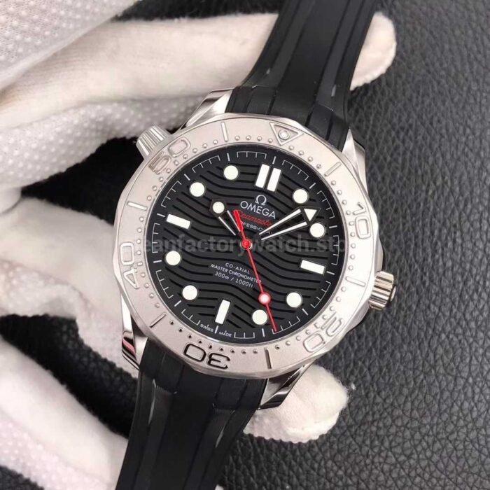 VS Factory Omega Seamaster Diver 300M 210.32.42.20.01.002 42mm Rubber Strap Black Dial - Image 3