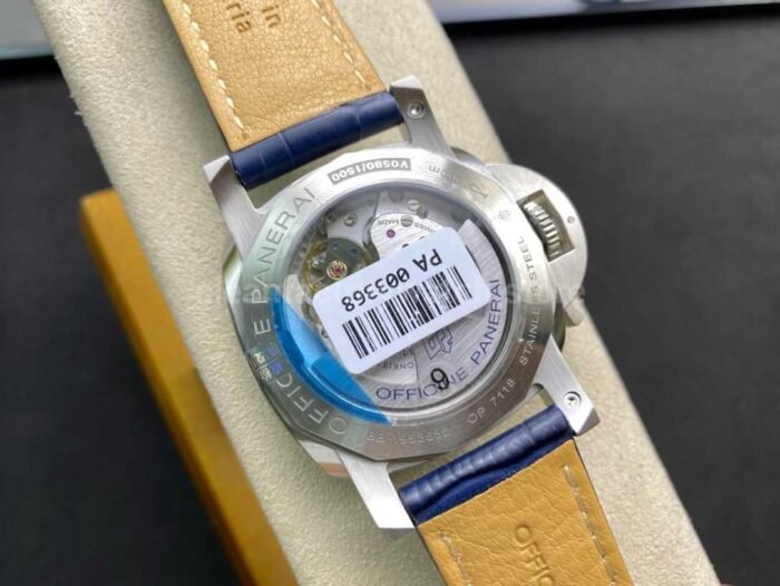 VS Factory Panerai Luminor Gmt Pam01033 44mm Steel Leather strap Blue Dial - Image 7