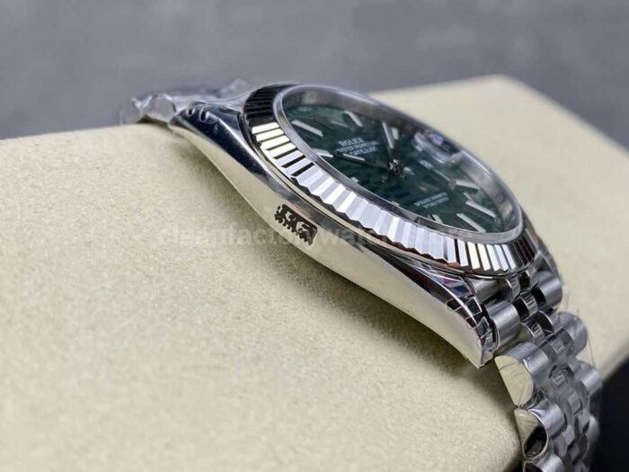 VS Factory Rolex Datejust 126334-0030 41mm Full 904L Fluted Motif Green Dial Jubilee - Image 5