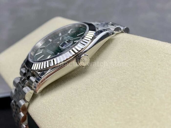 VS Factory Rolex Datejust 126334-0030 41mm Full 904L Fluted Motif Green Dial Jubilee - Image 6