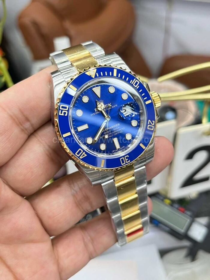 VS Factory Rolex Submariner Date 116613LB 40mm Half Yellow Gold Blue Dial - Image 2