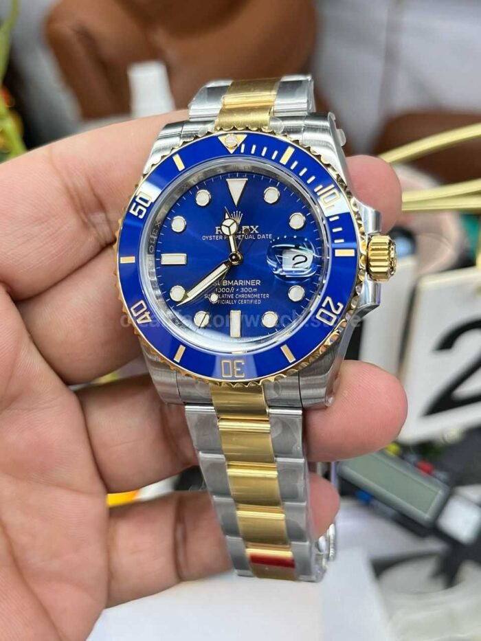 VS Factory Rolex Submariner Date 116613LB 40mm Half Yellow Gold Blue Dial - Image 5