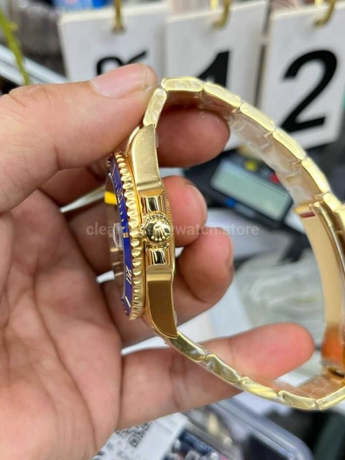 VS Factory Rolex Submariner Date 116618LB 40mm Full Yellow Gold Blue Dial - Image 8