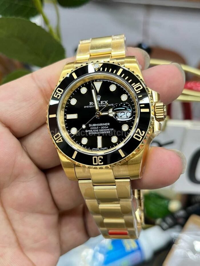 VS Factory Rolex Submariner Date 116618LN 40mm Full Yellow Gold Black Dial - Image 5
