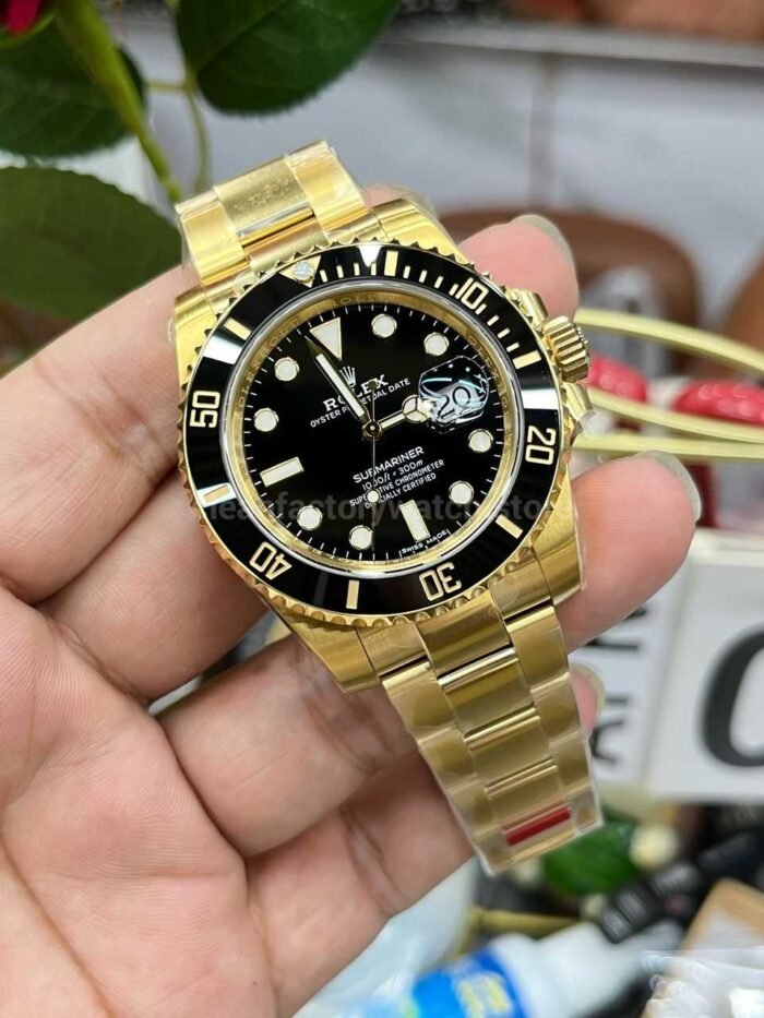 VS Factory Rolex Submariner Date 116618LN 40mm Full Yellow Gold Black Dial - Image 4
