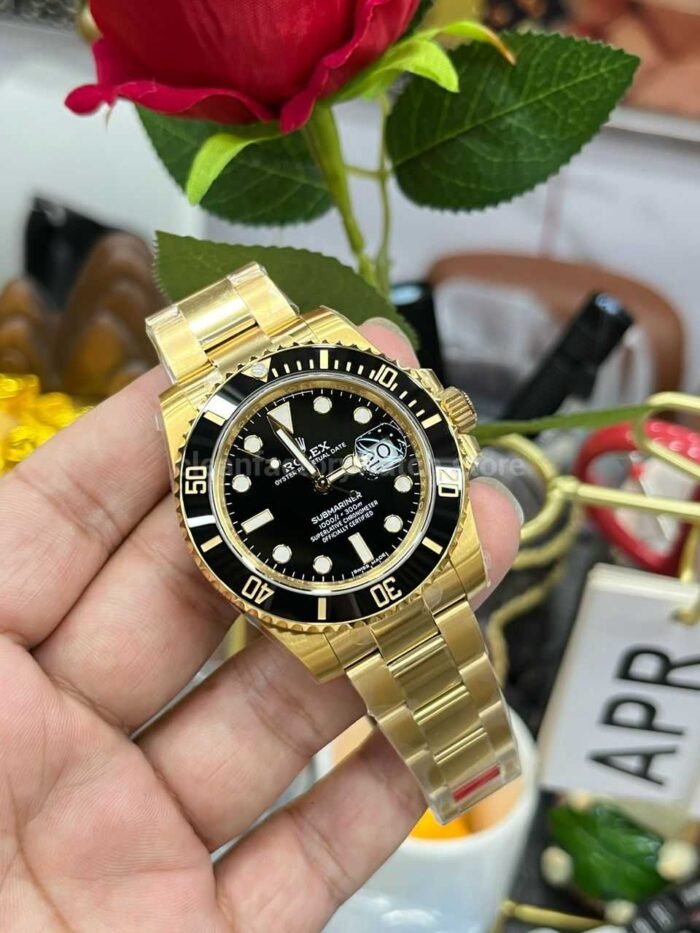 VS Factory Rolex Submariner Date 116618LN 40mm Full Yellow Gold Black Dial - Image 6