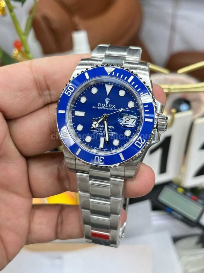 VS Factory Rolex Submariner Date 116619LB 40mm Full White Gold Blue Dial - Image 3