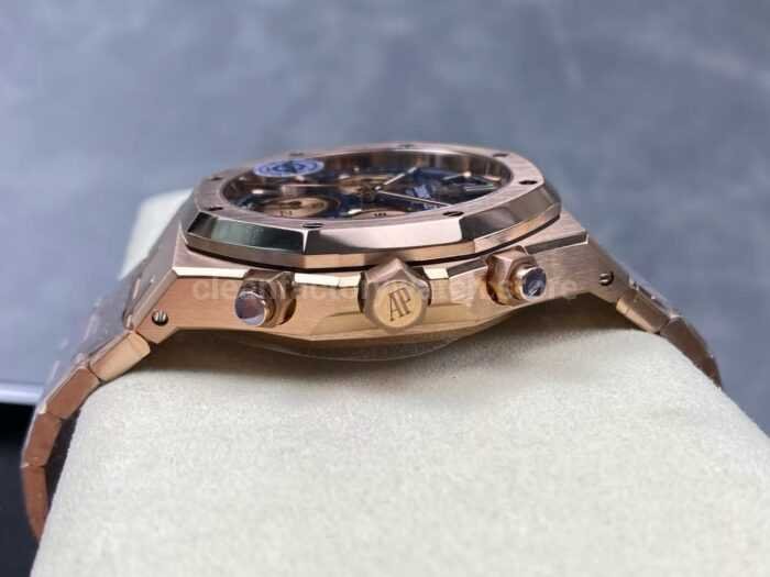 APS Factory Audemars Piguet Royal Oak Chronograph 26331OR.OO.D315CR.01 41mm Full Rose Gold Blue Dial - Image 7