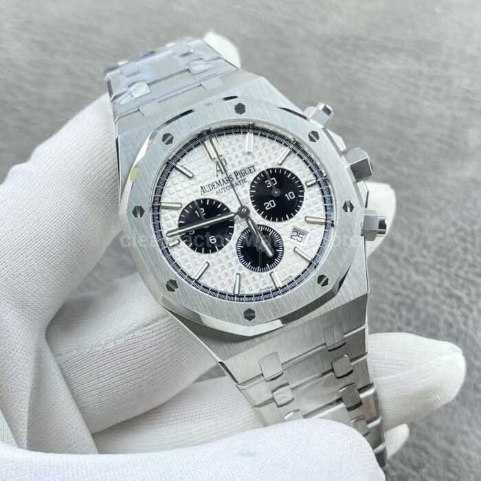 APS Factory Audemars Piguet Royal Oak Chronograph 26331ST.OO.1220ST.03 41mm Full Steel White Dial - Image 2