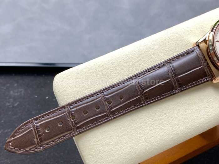 V9 Factory Jaeger-LeCoultre Master Ultra Thin Perpetual Q1302520 Rose Gold White Dial - Image 9