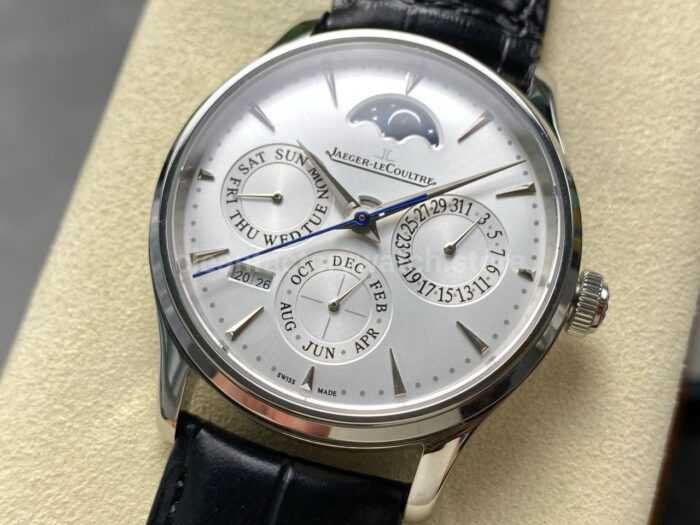 V9 Factory Jaeger-LeCoultre Master Ultra Thin Perpetual Q130842J Silver Dial - Image 3
