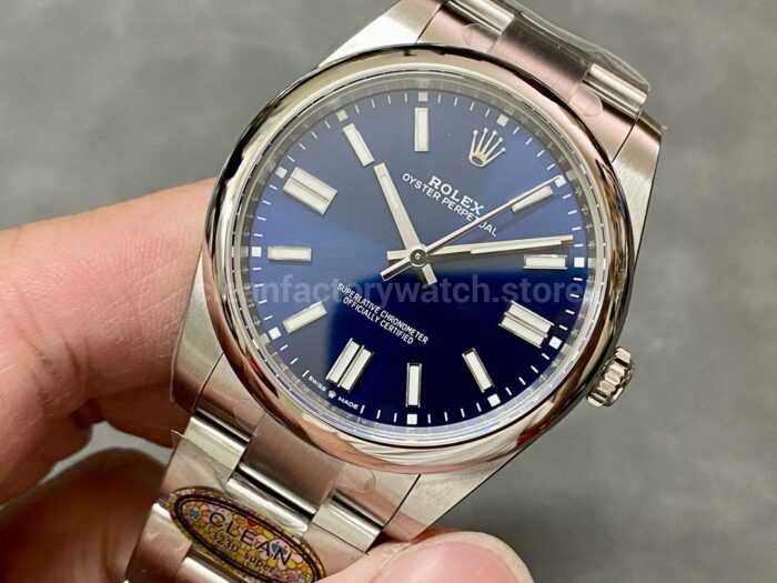 Clean Factory Rolex Oyster Perpetual 124300-0003 41mm Full 904L Blue Dial - Image 3