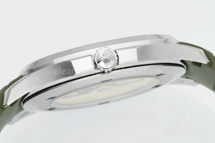 DDF Factory Patek Philippe Aquanaut 5168G-010 42mm White Gold Rubber Strap Avocado Green Dial - Image 7