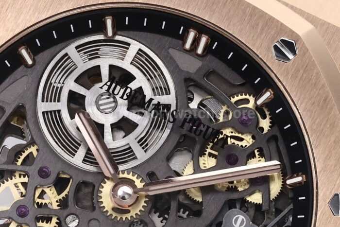 ZF Factory Audemars Piguet Royal Oak Jumbo 16204BA.OO.1240BA.01 Rose Gold Skeletonized Dial - Image 4