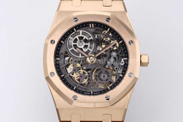 ZF Factory Audemars Piguet Royal Oak Jumbo 16204BA.OO.1240BA.01 Rose Gold Skeletonized Dial - Image 3