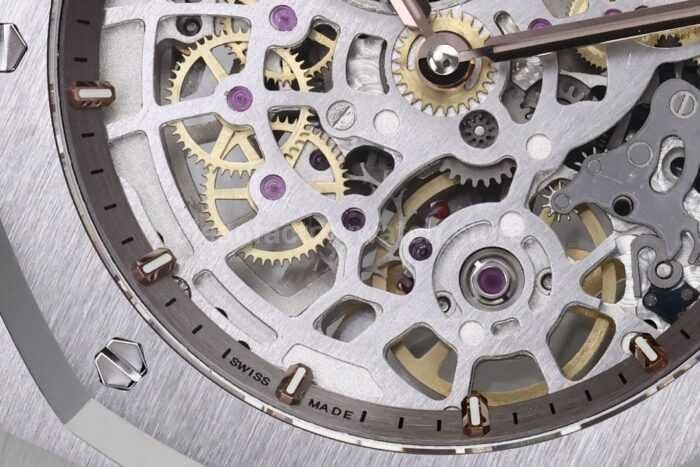 ZF Factory Audemars Piguet Royal Oak Jumbo16204BC.OO.1240BC.01 White Gold Skeletonized Dial - Image 5