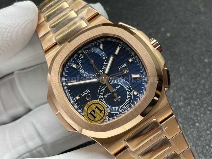 P1 Factory Patek Philippe Nautilus 5990/1R-001 40.5mm Full Rose Gold Blue Dial - Image 2