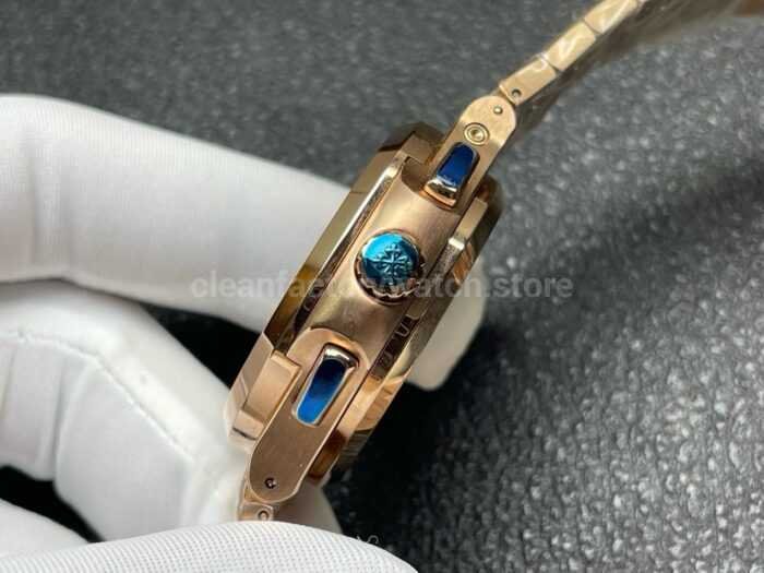 P1 Factory Patek Philippe Nautilus 5990/1R-001 40.5mm Full Rose Gold Blue Dial - Image 6