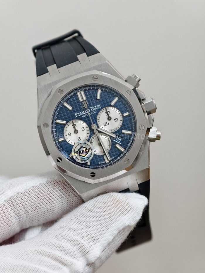 APS Factory Audemars Piguet Royal Oak Chronograph 26331ST.OO.1220ST.01 41mm Rubber Strap Blue Dial - Image 2