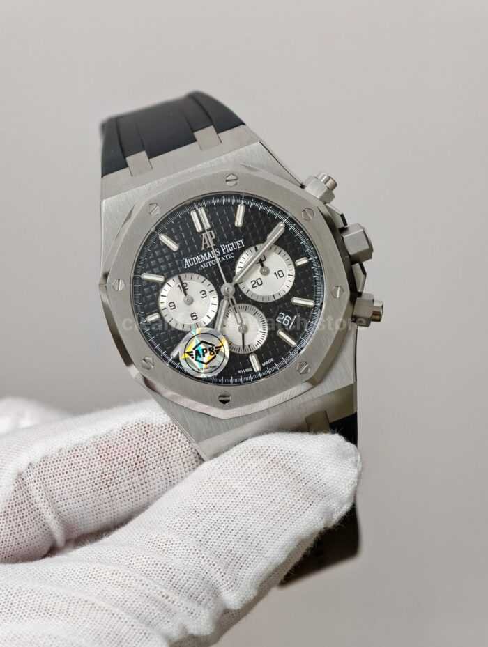 APS Factory Audemars Piguet Royal Oak Chronograph 26331ST.OO.1220ST.02 41mm Rubber Strap Black Dial - Image 2