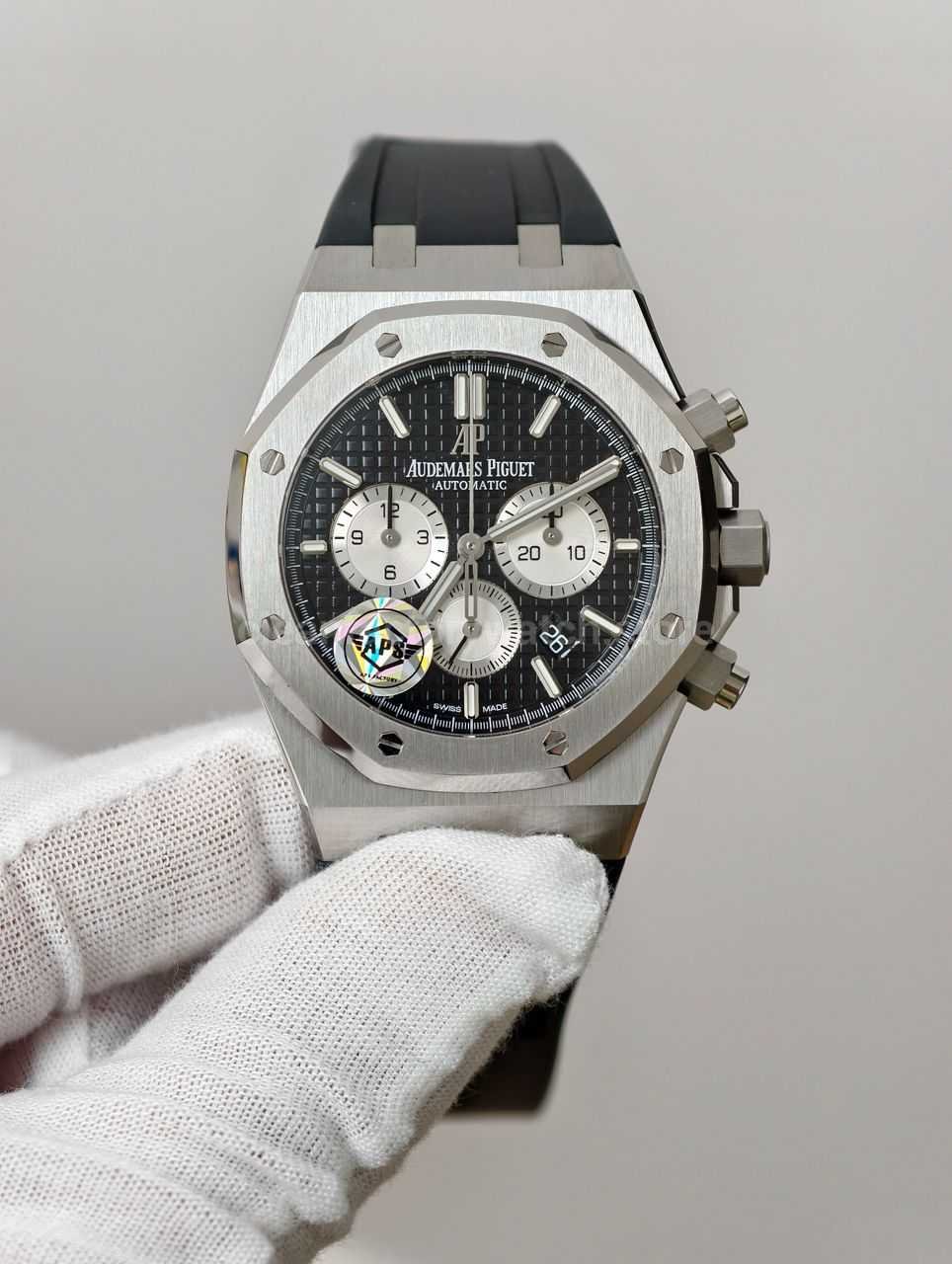 APS Factory Audemars Piguet Royal Oak Chronograph 26331ST.OO.1220ST.02 41mm Rubber Strap Black Dial