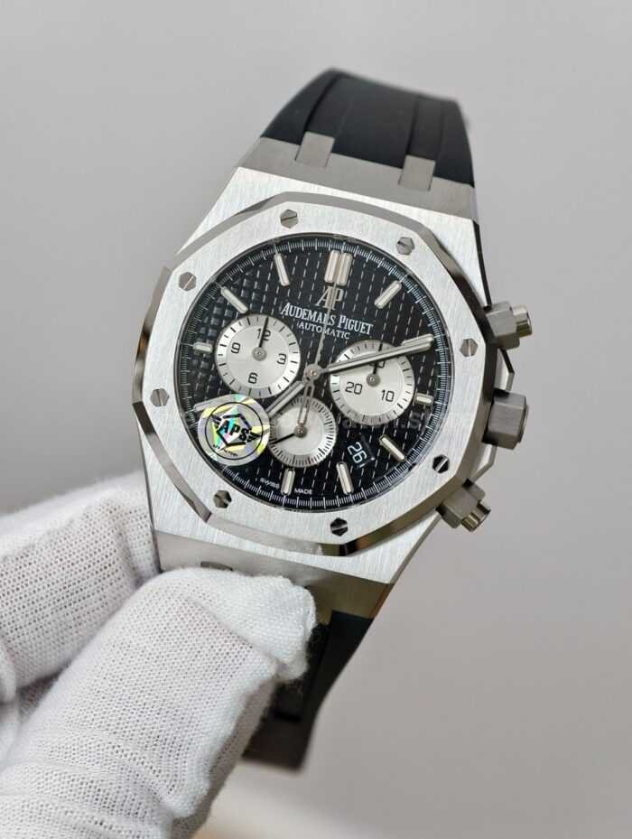 APS Factory Audemars Piguet Royal Oak Chronograph 26331ST.OO.1220ST.02 41mm Rubber Strap Black Dial - Image 3