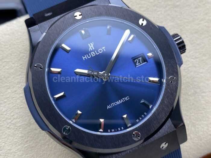 JJZ Factory Hublot Classic Fusion 542.CM.7170.LR 42mm Ceramic Rubber Strap Blue Dial - Image 2