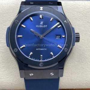 JJZ Factory Hublot Classic Fusion 542.CM.7170.LR 42mm Ceramic Rubber Strap Blue Dial