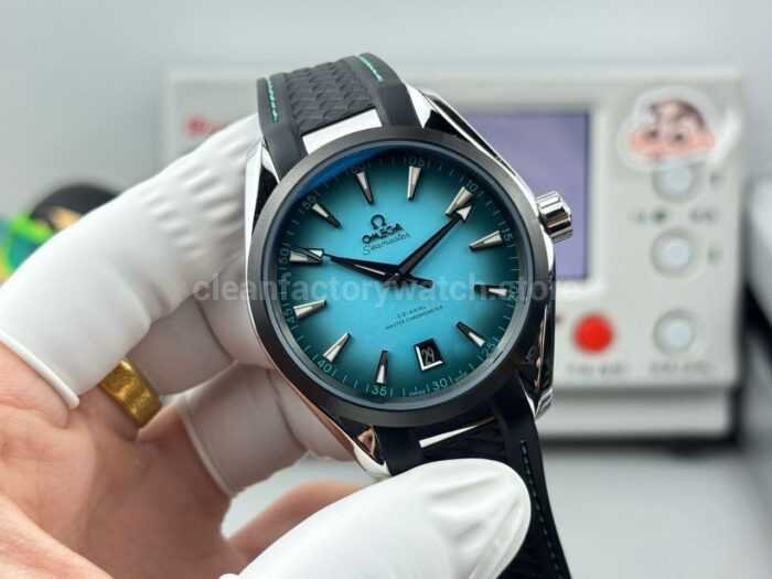 OVS Factory Omega Seamaster Aqua Terra 220.10.41.21.03.006 41mm Rubber Strap Turquoise Colour Dial - Image 5