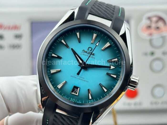 OVS Factory Omega Seamaster Aqua Terra 220.10.41.21.03.006 41mm Rubber Strap Turquoise Colour Dial - Image 3