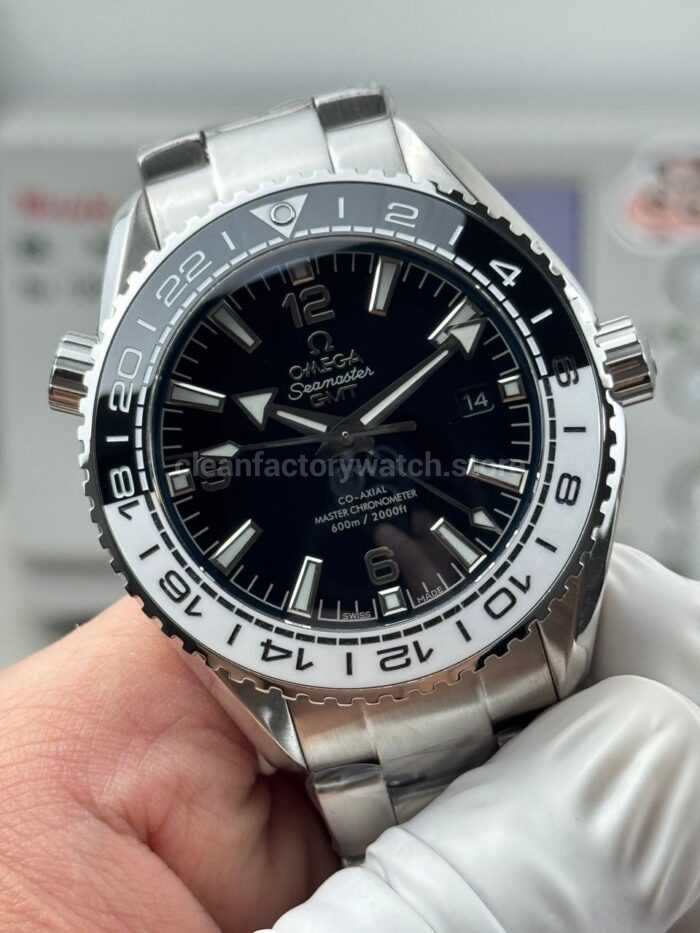 OVS Factory Omega Seamaster Planet Ocean 215.30.44.22.01.001 43.5mm Full Steel Black Dial - Image 2