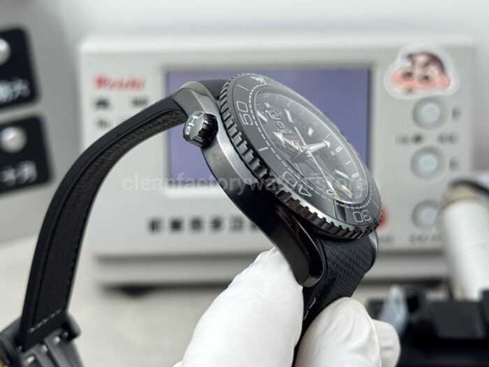 OVS Factory Omega Seamaster Planet Ocean 215.92.46.22.01.001 45.5mm Rubber Strap Arabic Numerals Black - Image 6