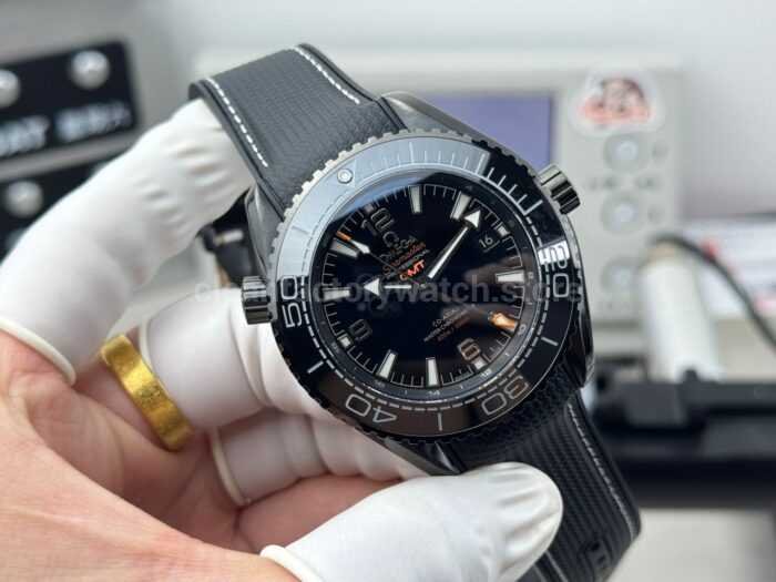 OVS Factory Omega Seamaster Planet Ocean 215.92.46.22.01.001 45.5mm Rubber Strap Arabic Numerals Black - Image 4