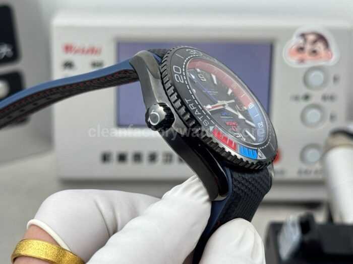 OVS Factory Omega Seamaster Planet Ocean 215.92.46.22.01.004 45.5mm Rubber Strap Arabic Numerals Black - Image 7
