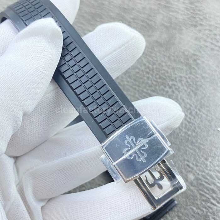 PP+ Factory Patek Philippe Aquanaut 5261 40mm Steel Black Rubber Strap Black Dial - Image 8