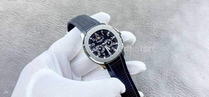 PP+ Factory Patek Philippe Aquanaut 5261 40mm Steel Black Rubber Strap Black Dial - Image 4