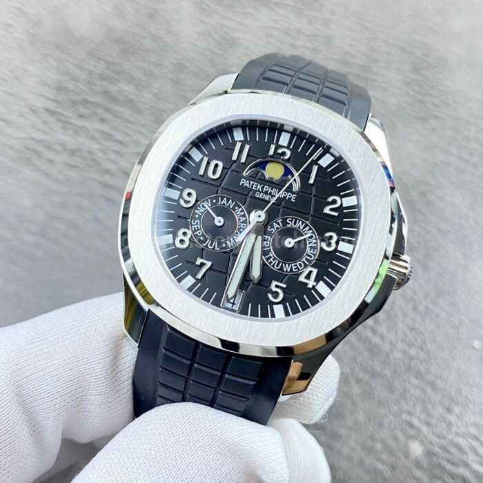 PP+ Factory Patek Philippe Aquanaut 5261 40mm Steel Black Rubber Strap Black Dial - Image 3