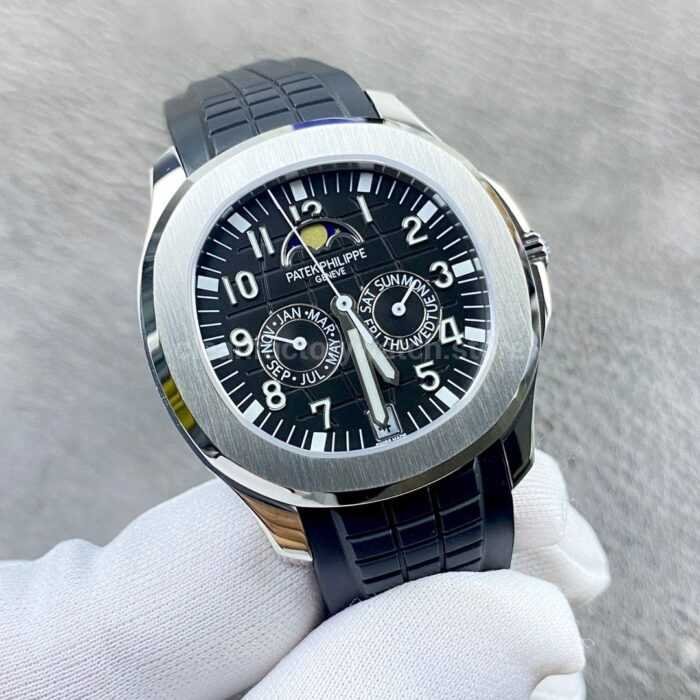 PP+ Factory Patek Philippe Aquanaut 5261 40mm Steel Black Rubber Strap Black Dial - Image 2