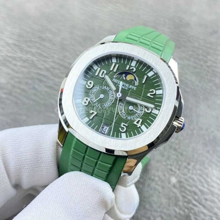 PP+ Factory Patek Philippe Aquanaut 5261 40mm Green Rubber Strap Green Dial - Image 3