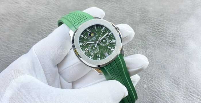 PP+ Factory Patek Philippe Aquanaut 5261 40mm Green Rubber Strap Green Dial - Image 4