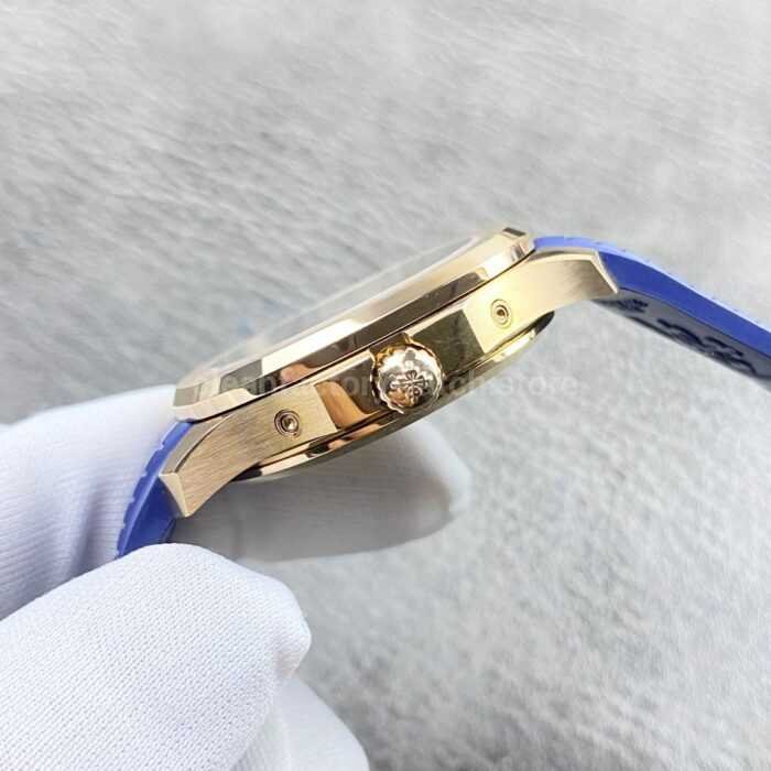 PP+ Factory Patek Philippe Aquanaut 5261R-001 40mm Rose Gold Blue Rubber Strap Blue Dial - Image 6
