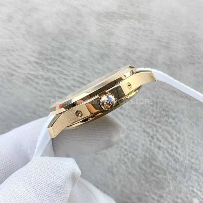 PP+ Factory Patek Philippe Aquanaut 5261R 40mm Rose Gold White Rubber Strap White Dial - Image 6