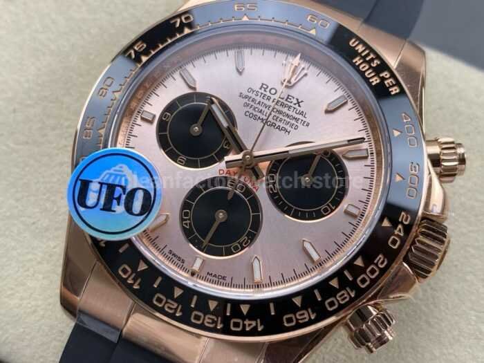 UFO Factory Counterweight Rolex Daytona 126515LN-0006 Rose Gold Oysterflex Sundust Dial - Image 3