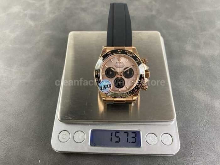 UFO Factory Counterweight Rolex Daytona 126515LN-0006 Rose Gold Oysterflex Sundust Dial - Image 9
