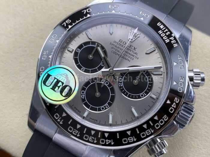 UFO Factory Counterweight Rolex Daytona 126519LN-0006 White Gold Oysterflex Grey Dial - Image 3