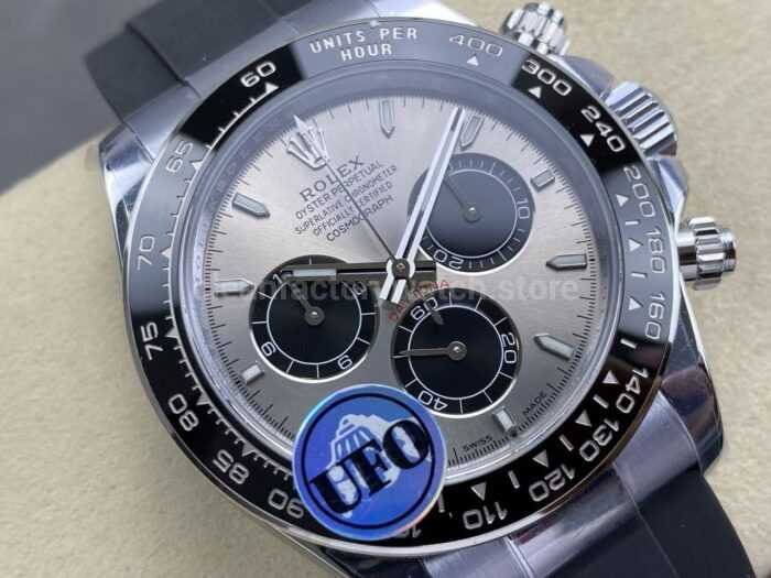 UFO Factory Counterweight Rolex Daytona 126519LN-0006 White Gold Oysterflex Grey Dial - Image 2